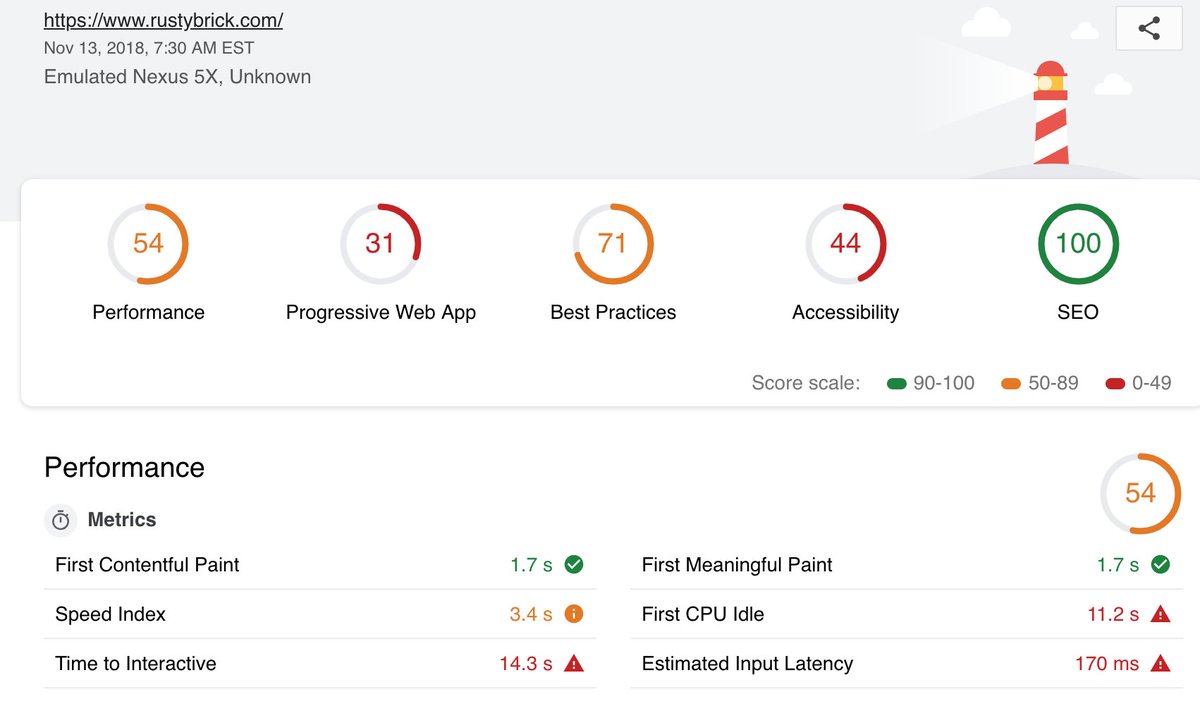 rustybrick's tweet image. Check out web.dev a new Google measuring tool to see how well your site performs overall seroundtable.com/google-web-dev…