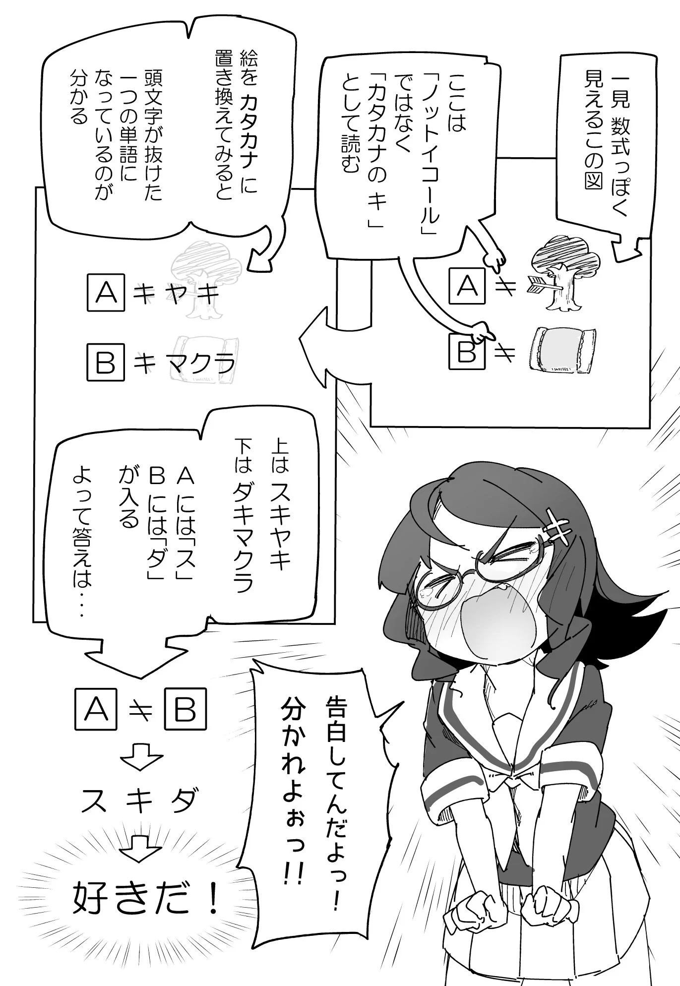 謎解きに挑戦！！実は答えが男の子へのメッセージだったのにww女の子残念ww