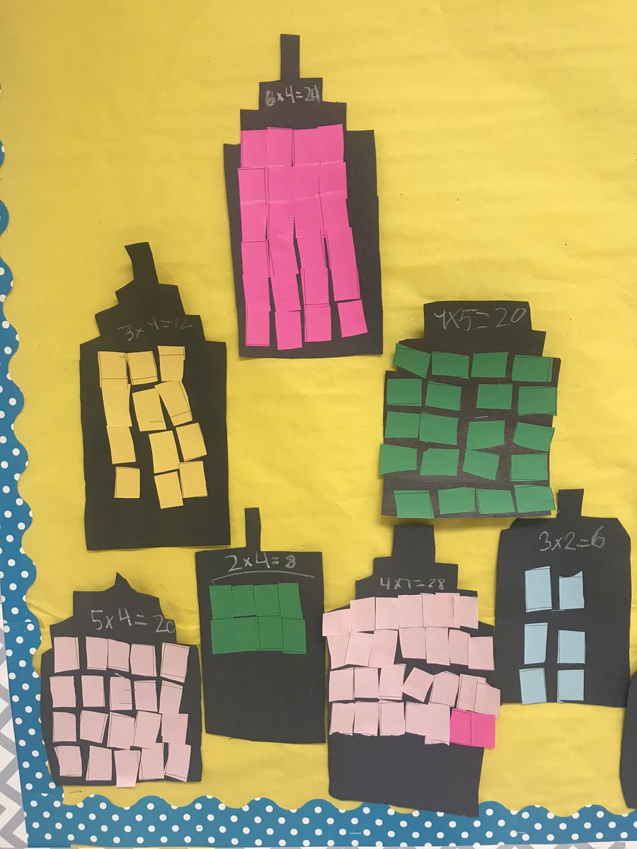 3RCAS's tweet photo. Students used their knowledge of multiplication to create an  “array city”! https://t.co/hZq9ppiR4R