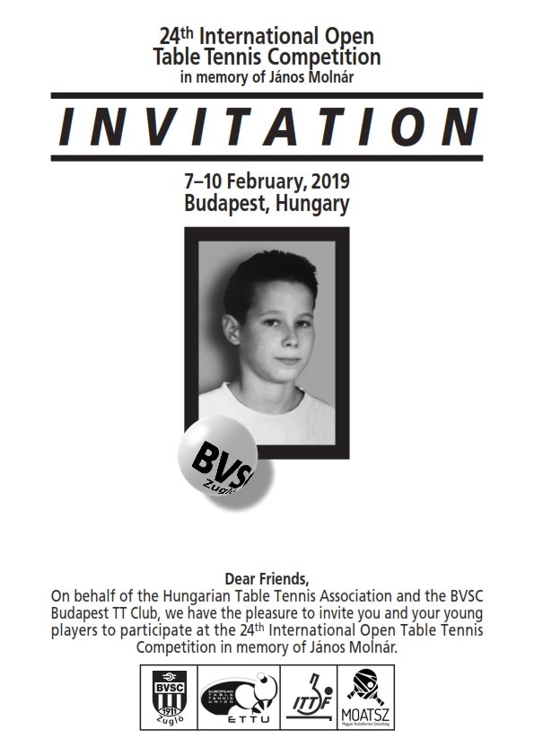 24 ème Tournoi International Janos MOLNAR – Budapest – 7 au 10 février 2019 intranetdtn.wordpress.com/2018/11/13/24-…