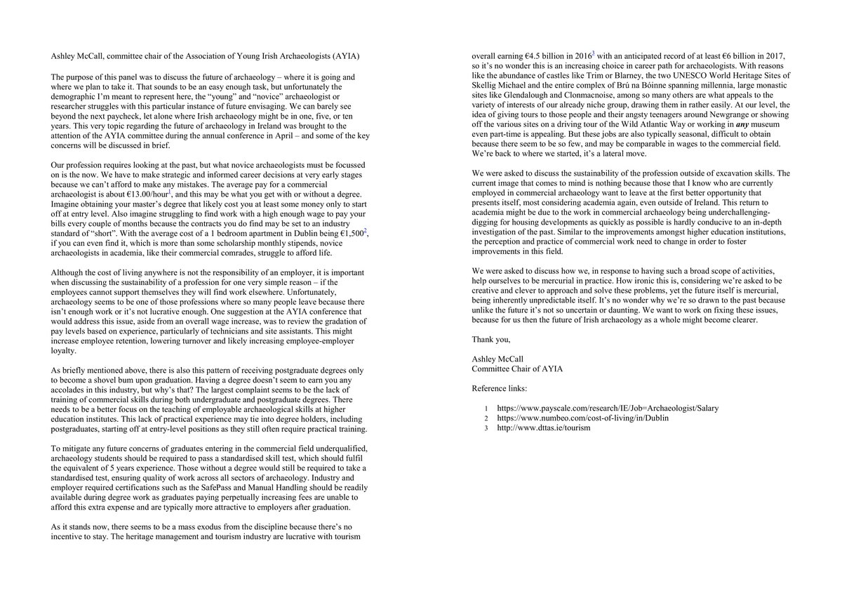 As part of the conference Dig, a panel was held to discuss the future of the archaeological profession where the AYIA chair voiced the concerns of members originally discussed at the 2018 AYIA conference. See below for the full talk. What’s your opinion? #DigArchaeology