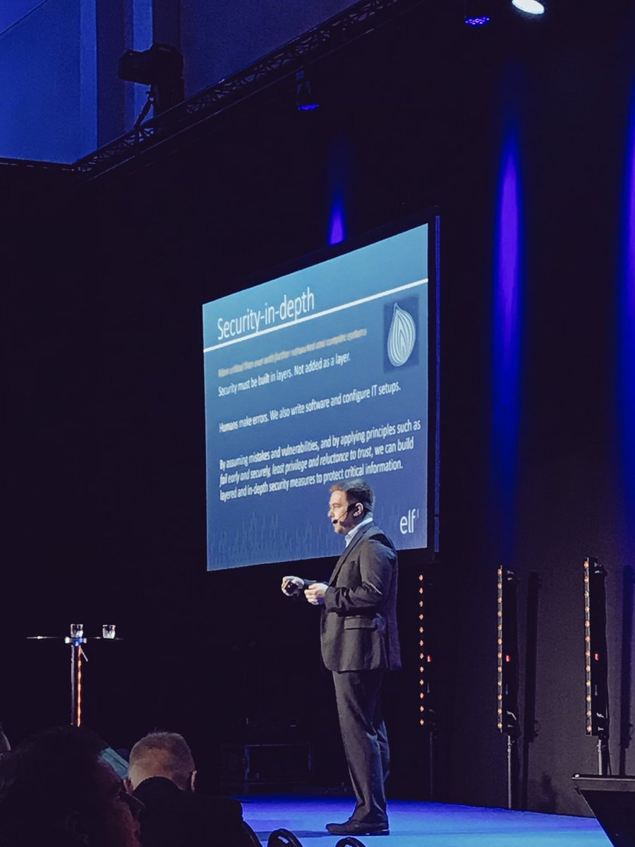 big_nordic's tweet image. ”Security must be built in layers. Not added as a layer” -Tuomas Tonteri from @elfGROUP_fi #cybersecurityexe #security #softwareassurance #layers