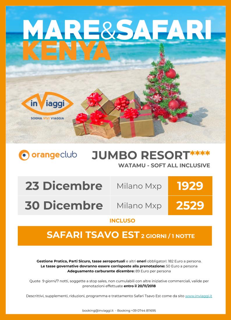 Albero Di Natale Kenia.Inviaggi Spa A Twitter Mare Safari Kenya Natale E Capodanno 9 Giorni 7 Notti Orange Club Jumbo Resort Watamu In Soft All Inclusive E Safari Tsavo Est 2 Giorni