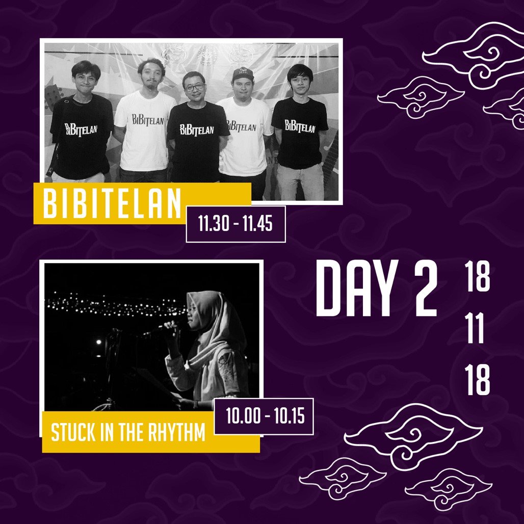 Hello people,

It's been 4 days more to The 8th Bogor Art Festival. Here are the performers in day 2. Grab your tickets now and we'll see you there!

Contact us:
▪️Official LINE: @prb1053c
▪️Instagram: @bogorartfest
▪️Twitter: @bogorartfest

#The8thBogorArtFestival
#8AFEST