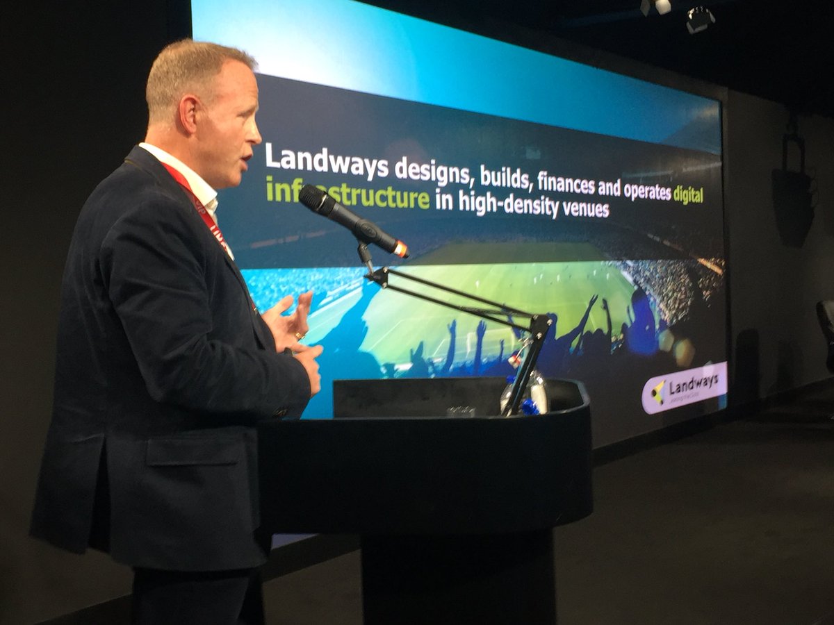 editor_Maguire's tweet image. Chris Smedley, founder &amp;amp; MD, of @landways, talking about #smart #technology in sporting stadia  #BCsmarttech