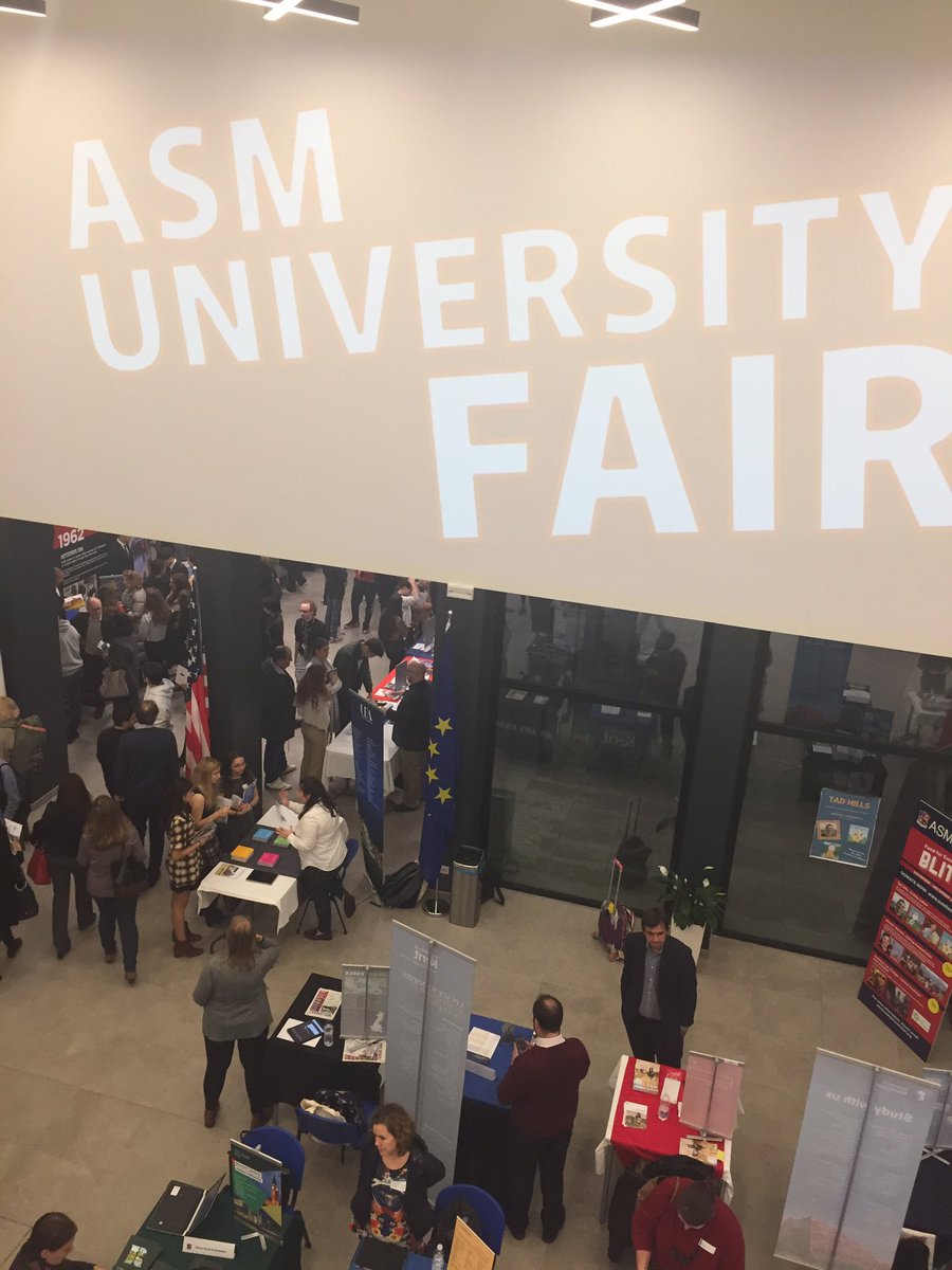 University Fair in our new atrium! 50+schools represented . Awesome turnout. Thanks to another great school effort !