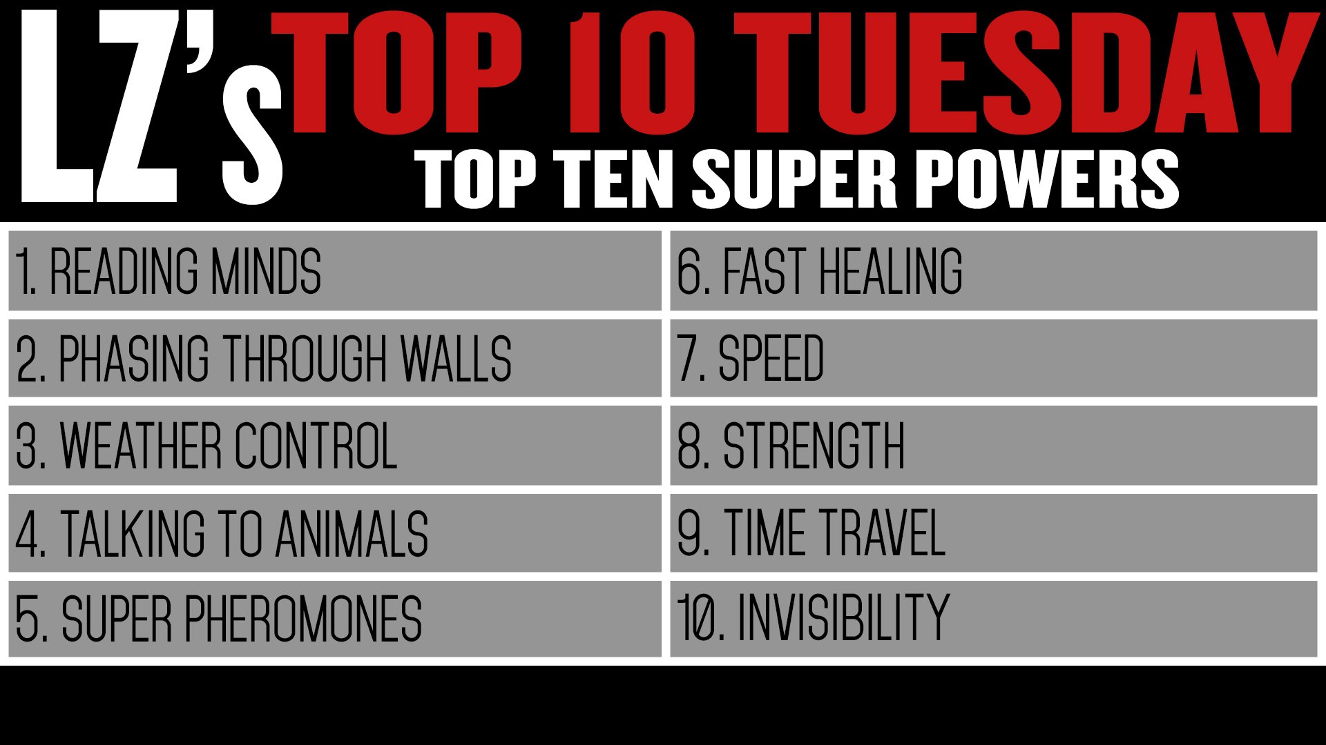 arc en ciel déloyauté Ou top ten super powers Exposition élevée épeler