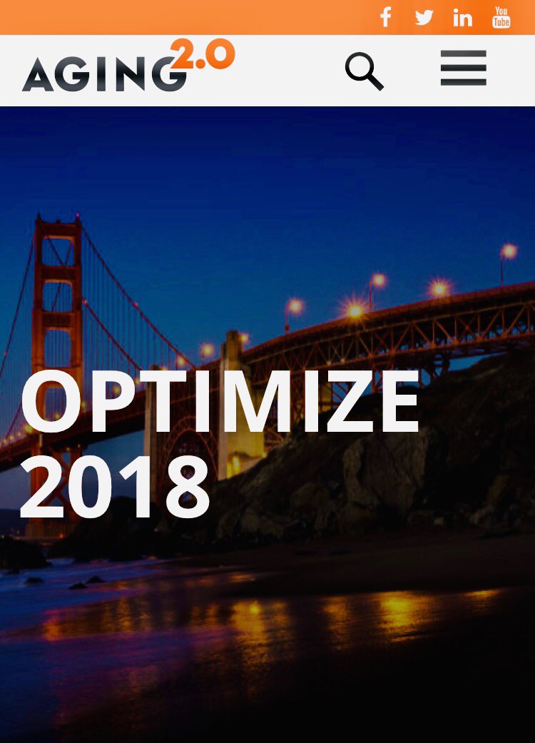 Off to the #WestCoast .
Ready for Aging2.0 #OPTIMIZE2018 - Intersection of #Innovation and #Aging #SanFrancisco #SFO @Aging2DC