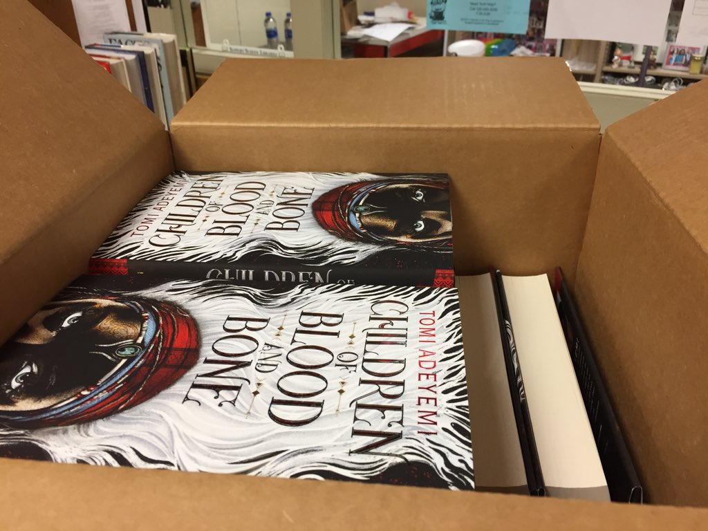 McKMediaCenter's tweet photo. Christmas came early!! @ProjectLITComm @tomi_adeyemi #childrenofbloodandbone Thank you to CPEA for donating 30 copies to our kids!! https://t.co/IEACOpDJHM