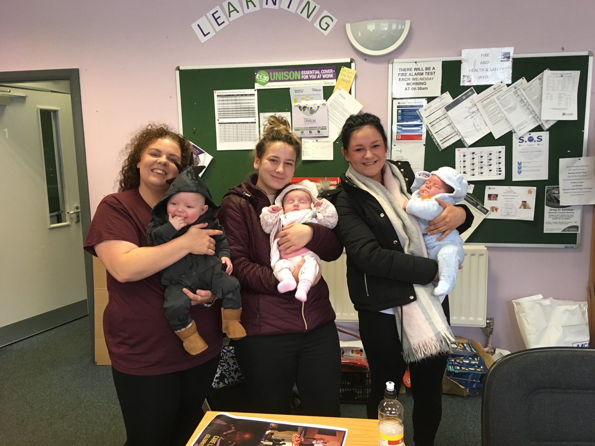 ⁦@Child_Leeds⁩ ⁦@JoelHanna7⁩ ⁦@SteveWLeeds⁩ ⁦@Clud_Up⁩ #babyweekleeds Mel & Jacob, Toni & Phoebe and Paige & Reggie. Care Leavers with their children. Lots of activities for parents  and children at local children’s centres all over Leeds in babyweek