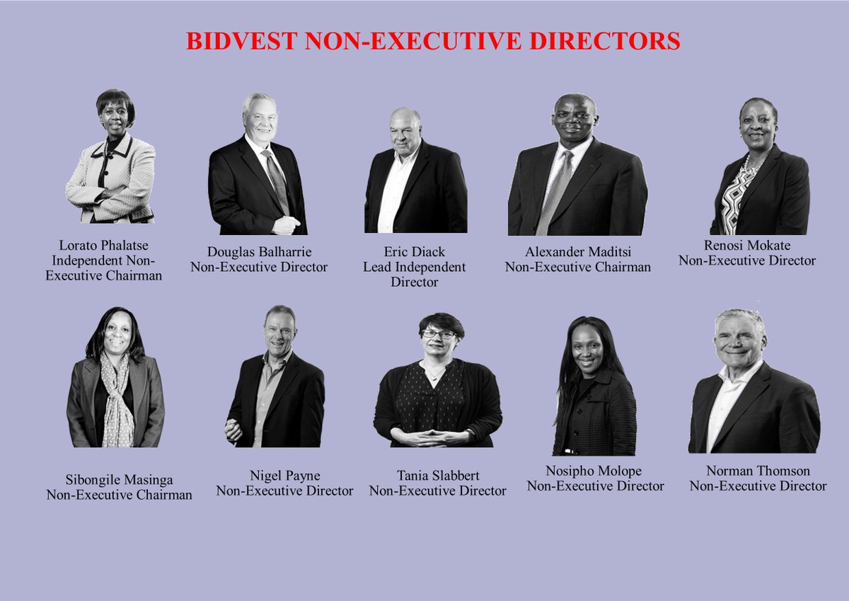 The Bidvest Group Non-Executive Directors.