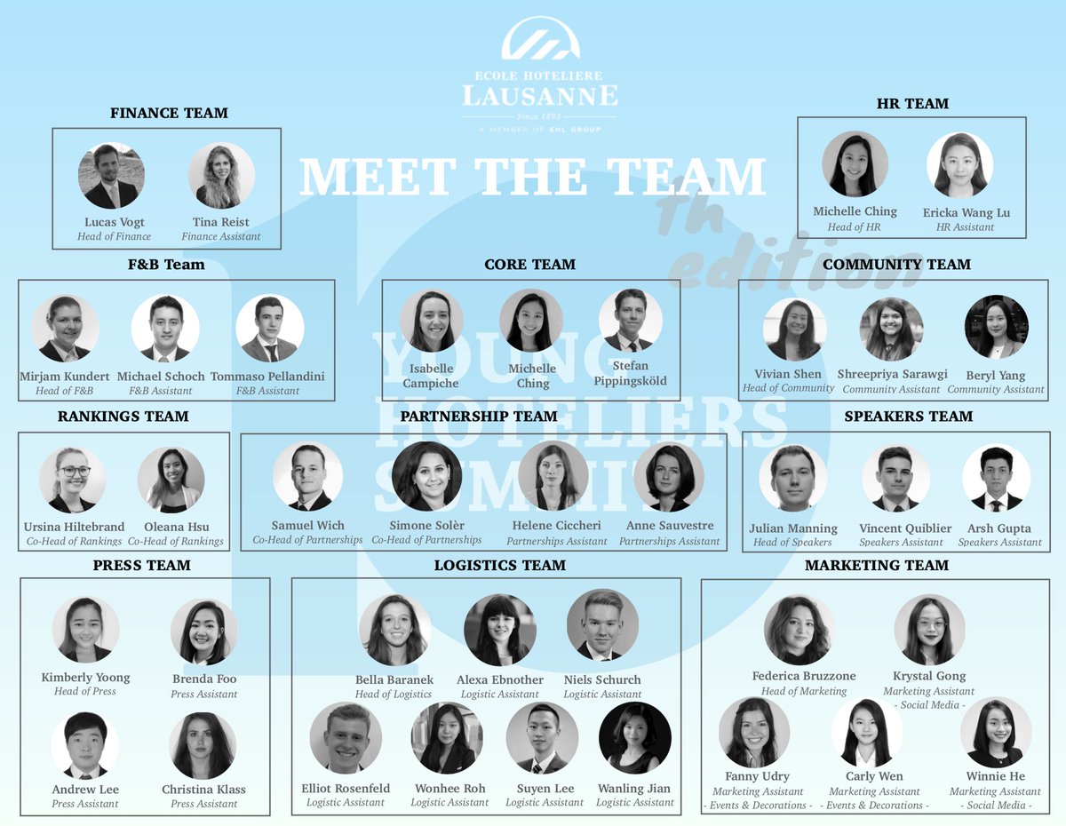 Meet the team of dedicated students working hard on making the Young Hoteliers Summit 2019 memorable!

Stay tuned and save the date: March 25 - 27th, 2019!
#YHSGeneration #YHSConnects #YHSGlobal #YHS10thEdition