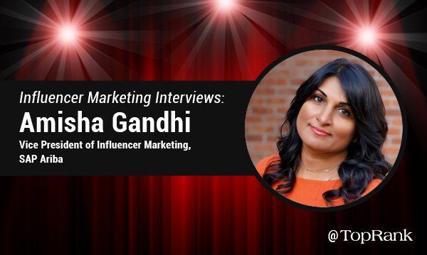 toprank's tweet image. “Companies should approach influencers as partners, not just as people that they can use for their marketing efforts and launches." @AmishaGandhi @SAPAriba Full interview plus see Amisha LIVE at #mpb2b bit.ly/2E3USYQ (client)