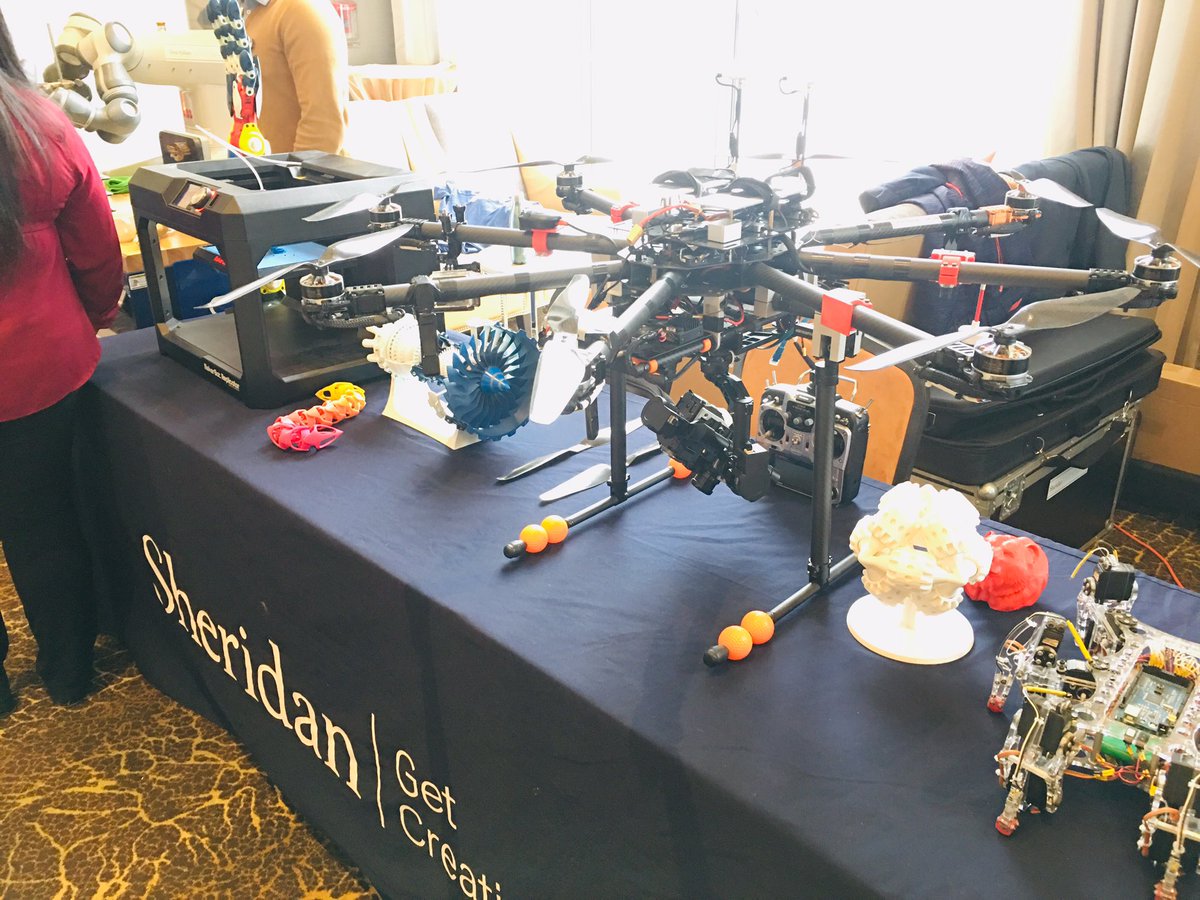 GlenforestSS's tweet photo. Robots and Drones! My favourite. @sheridancollege @gfss_STEM #XploreSTEM #STEM #2018STEM @dianawangmartin @GlenforestIB https://t.co/zksC50YgAT