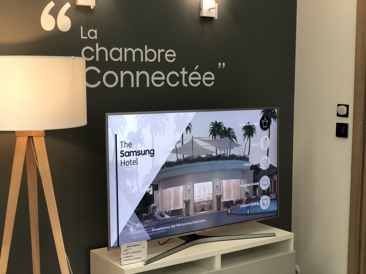 IOT integration &amp; Connected Room conference EquipHotel Paris with Nicolas Mercier &amp; Clément Dusser #Samsung #Legrand @EquipHoteParis #EH18 #Hotellerie #design #smartdevices #smartroom #roomofthings #IoT