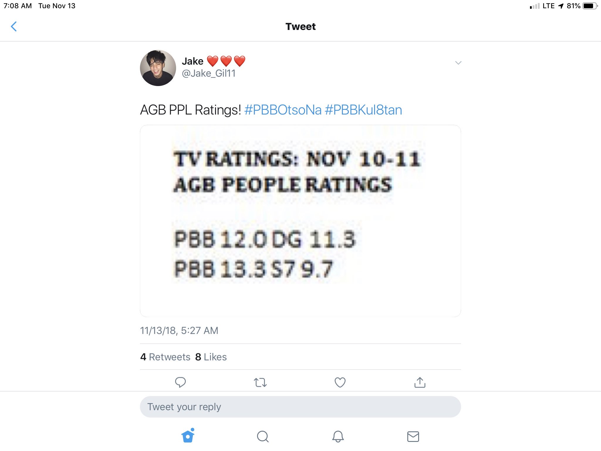 Omnia Ab Uno What Does This Mean Agb Rating Competitive Ang Daddy S Gurl Sa Pbb High Ratings Were Of Course Expected Sa Pbb 12 Vs 11 3 However Pbb Trashed Gma S Studio 7 With Ald3nrichards On It 13 3 Vs 9 7 T