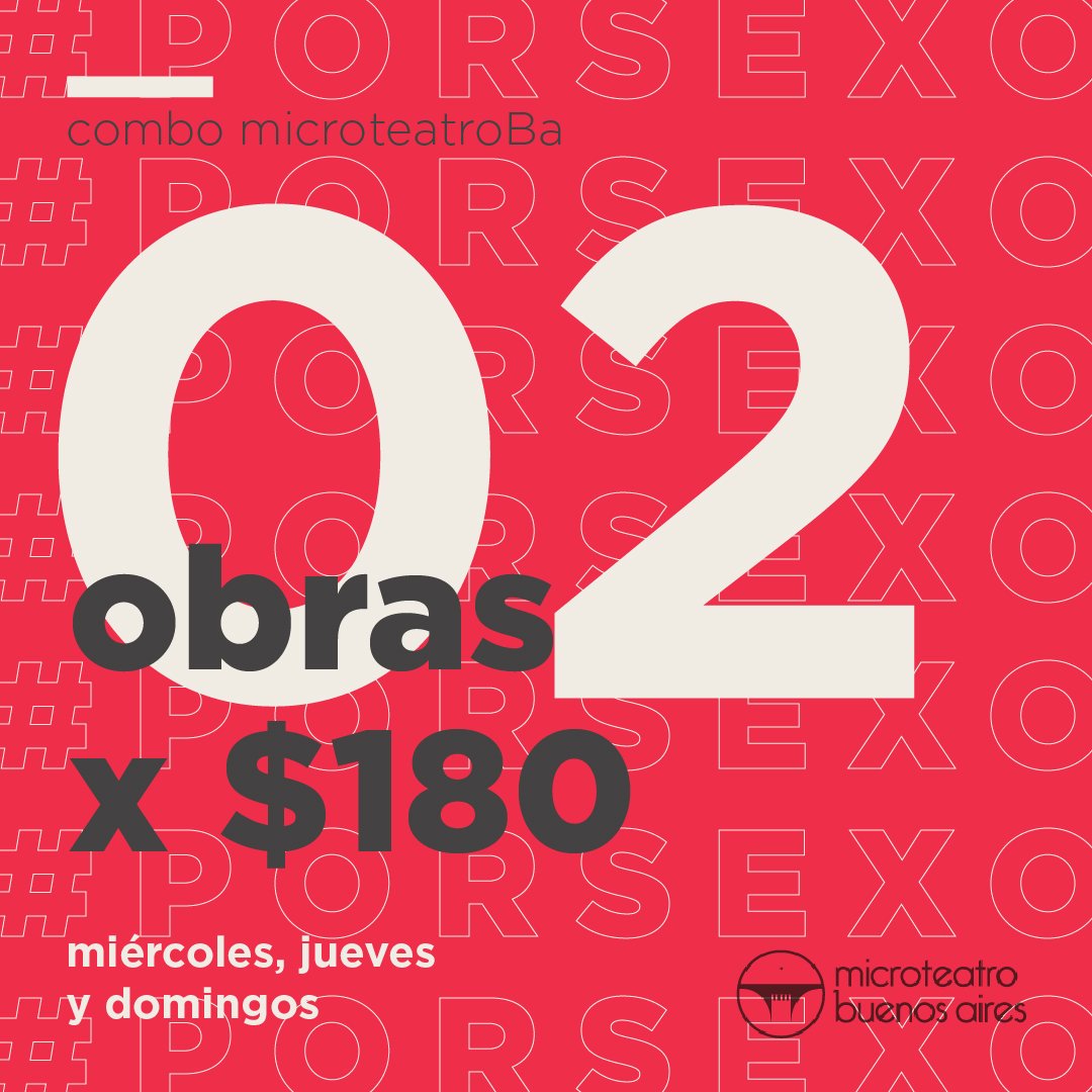 MicroteatroBA's tweet photo. En Noviembre arde @microteatroba 😏💥
.
Miércoles, jueves y domingo vas a poder ver 2 obras de #PorSEXO🔥 a $180.
.
Desde las 20.30hs, te esperamos en📍 Serrano 1139
.
#Microteatroba #teatro #Noviembre #Palermo. https://t.co/IxICjw58qn