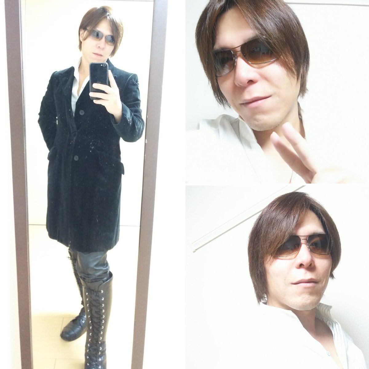 Kaiji Art Of Sweets 突如 してしまったww 手持ちの服でsugizoコス 同じ服で髪型 戻してロングブーツ サングラスかけるとyoshikiコス あーコスしてライブ行きたい Sugizoコス Yoshikiコス