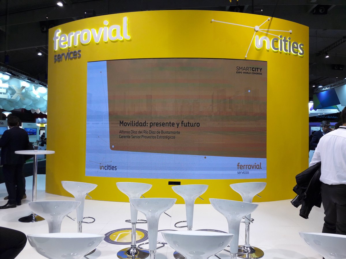 ferrovial_es's tweet photo. En el stand de Ferrovial Servicios en #SCEWC2018 hay preparada una tarde de ponencias sobre las soluciones presentes y futuras de #movilidad:

🚗16.30h: Movilidad Presente y Futuro 
🚲16.45: Bike Sharing en Barcelona 
💚17.00: Car sharing @Zity   
🚖17.15: MaaS @wondo_es https://t.co/23mwbLbeBj