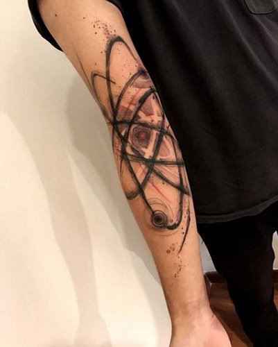 Alveno Tattoo — 💉🔬🔭 #atom #science #life #particles #tattoo #ink...
