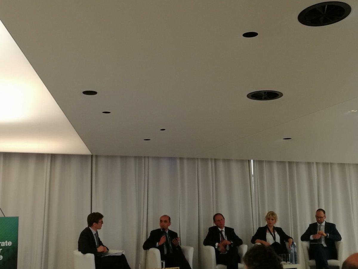 Panel on #ArtificialIntelligence <a href="/hamuradu/">Radu Surdeanu</a> from <a href="/Siemens_BeLux/">Siemens BeLux</a> talking about Europe's strengths in industrial AI and the importance of gaining citizens' trust in this technology. EU can't afford to lag behind US and China. Time to #CollaborateToCompete and leverage core strengths