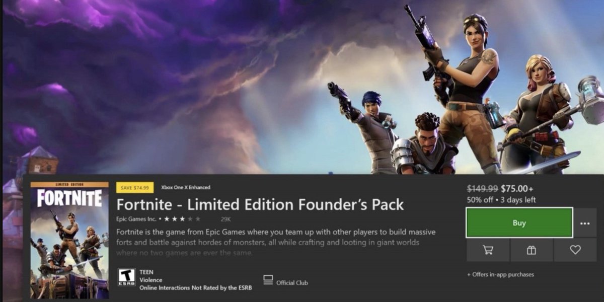 xbox store fortnite