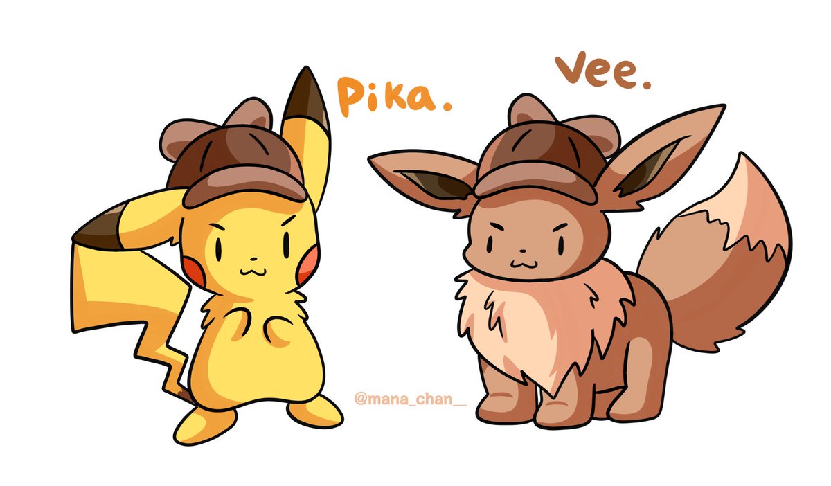Cute and cool Eevee and its evolutionHouou and Lugia, Detective