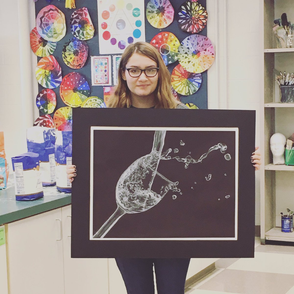 EHSvikingART's tweet photo. This senior amazes me everyday. She is extremely talented and has a creative artistic vision! Great job again @karissa182! #proudteacher #seniorstudio #arted https://t.co/DNUkCU9qeQ