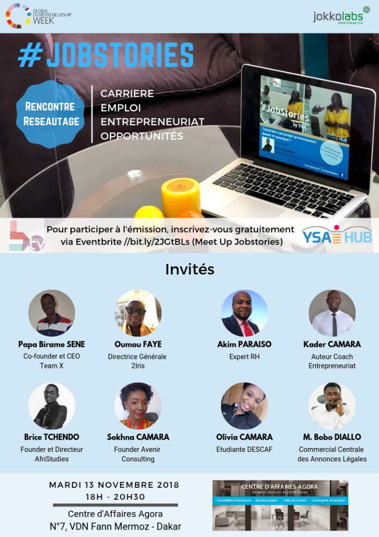 YSA_Dakar's tweet photo. #JobStorie spécial ce soir avec nos invités. Venez participer à cette nouvelle émission qui sera très riche. Les places sont limitées à 50.
Réservez votre place par ici 👉🏾 https://t.co/w4eV1Omo23 et donnez un coup de boost à votre #carrière💼🏅
#JESUISAUBALCON
#YSAHUB
#kebetu https://t.co/P1SQQawFvu