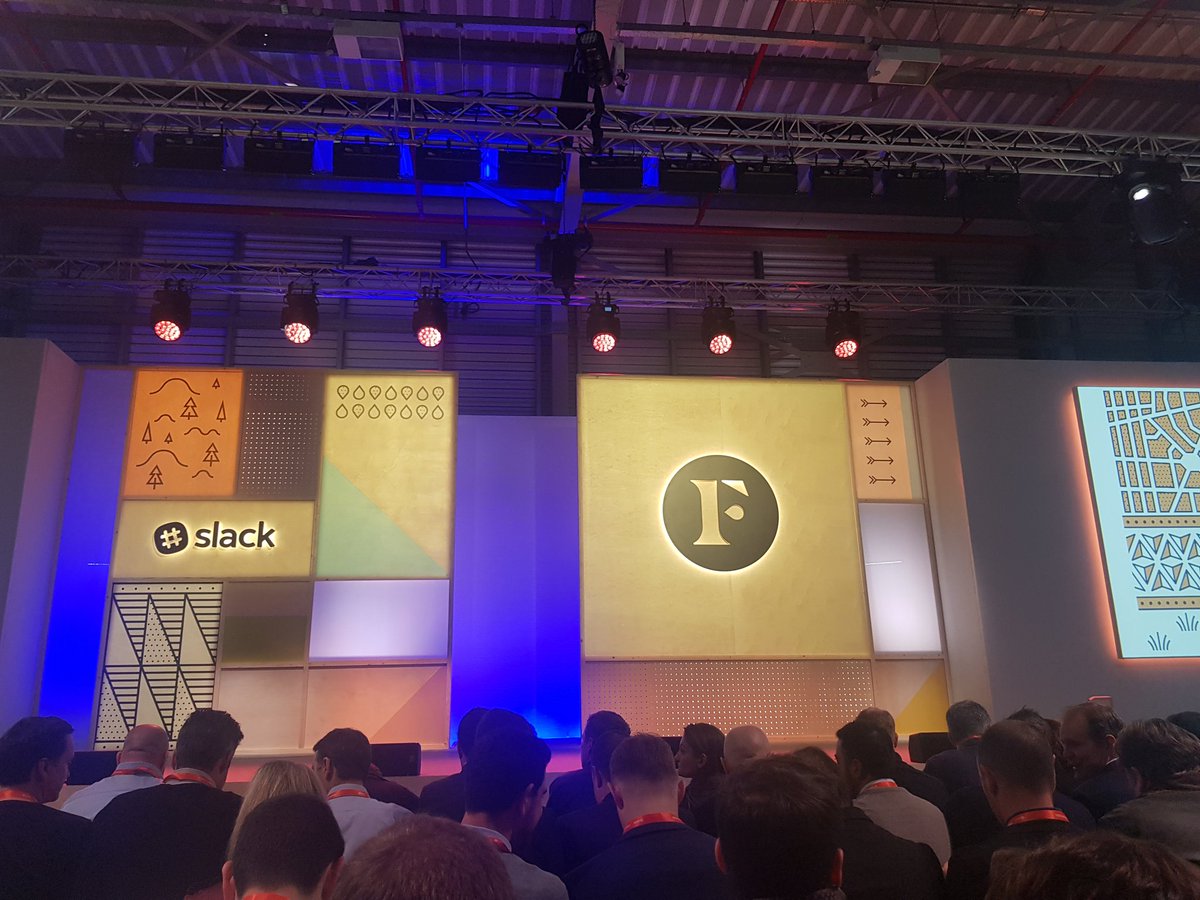 Excited to see <a href="/stewart/">Stewart Butterfield</a> on stage for the opening keynote in a moment at Slack Frontiers in London!