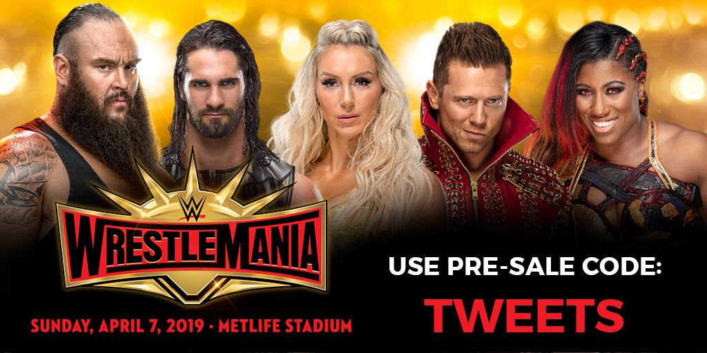  WWE on Twitter: "#WrestleMania ticket pre-sale starts tomorrow! Don't Motiv 