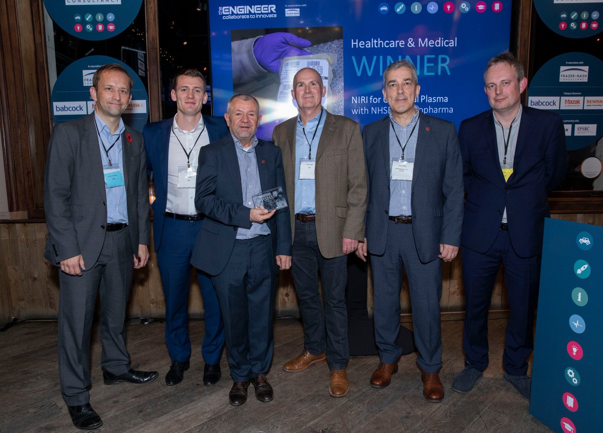 Congratulations to NIRI Technologies for winning @C2i_2018 Healthcare &amp; Medical Awards with Universal Plasma project in collaboration with <a href="/NHSBT/">NHS Blood+Transplant</a> and Macopharma.