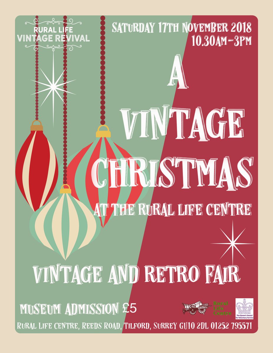 There'll be plenty of stalls at the Rural Life Centre, Farnham, this Saturday for A Vintage Christmas at the Rural Life Centre. If you're after something a little different pop along.  Doors 10.30am. £5 entry to museum and market. #vintage #christmas #retro #1940s #1950s #farnham