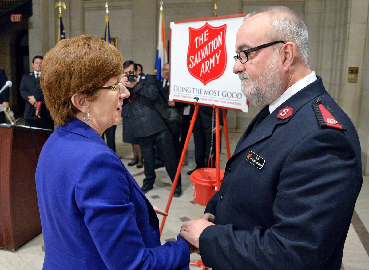 jcdannibale's tweet photo. The Salvation Army of Albany launches their Annual Red Kettle Campaign during a ceremony at City Hall in Albany, NY. https://t.co/cvp61b0Vlh