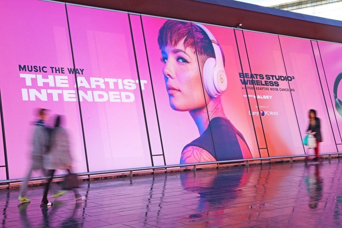 adcityww's tweet photo. What a creative! @beatsbydreUK standing strong with a premium vinyl wrap of #TheBridge at @westfieldstrat. Traditional #OOH with a premium twist for @beatsbydre, massive thanks to all at @OceanOutdoorUK . @Havsamedia @HavasmediaUK @adcityww https://t.co/nUl1UH6jKZ