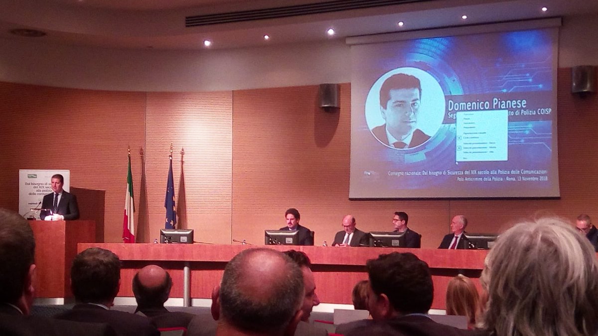 COISPpolizia's tweet photo. Strepitoso successo del convegno “Dal bisogno di sicurezza del XIX secolo alla Polizia delle comunicazioni” organizzato dal #Coisp e dalla fondazione De Sanctis https://t.co/V58ujmmGLX