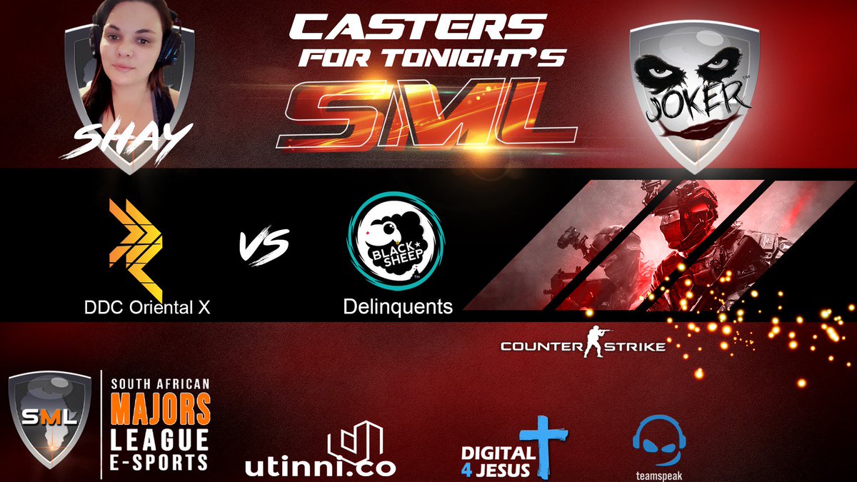 Catch Shay and Joker tonight at 7:30pm with an exciting game between 
DDC Oriental x vs Black Sheep Delinquents

live on youtube
youtube.com/channel/UCwlqT…

Come show your teams some support