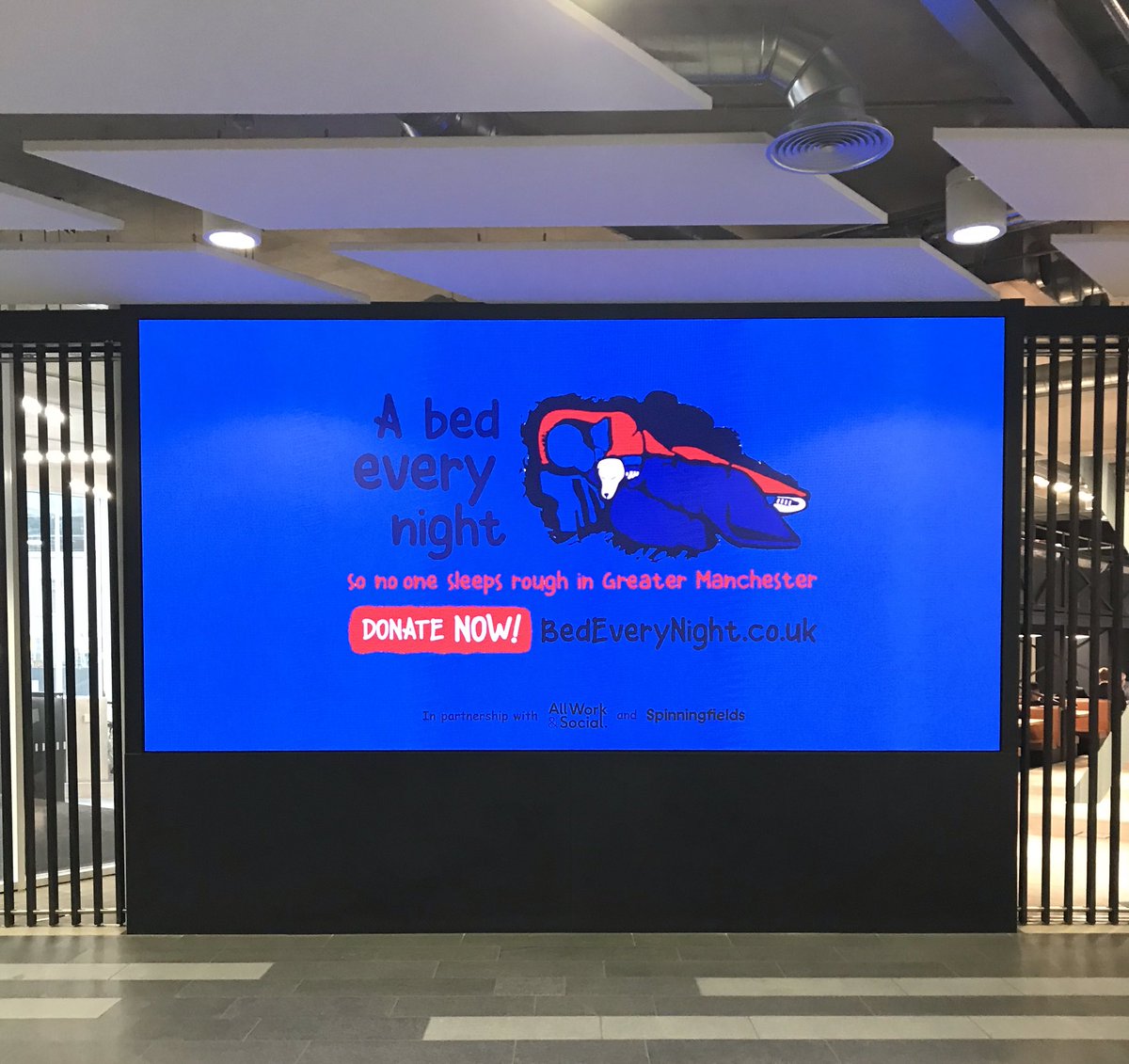 AllWorkSocial's tweet photo. We are proud to support Manchester's #BedEveryNight campaign.

Find out how and where you can help: https://t.co/V3Dd7gizxa https://t.co/h5MQlDKTAo