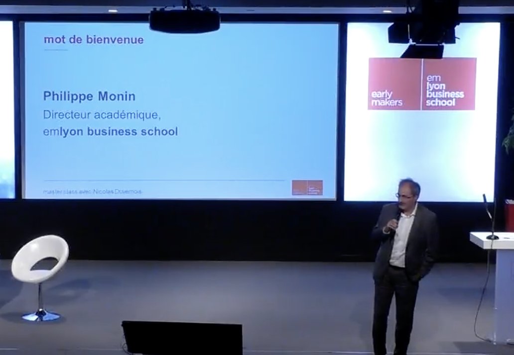 C'est parti pour la master class de <a href="/nduvernois/">Nicolas Duvernois</a> <a href="/pur_vodka/">Pur Vodka</a> - dans le cadre des #EJC2018 - introduite par <a href="/Philippe_MONIN/">MONIN Philippe</a>, @Franck_Bares &amp; <a href="/forum_emlyon/">Forum emlyon</a> !
#earlymakers