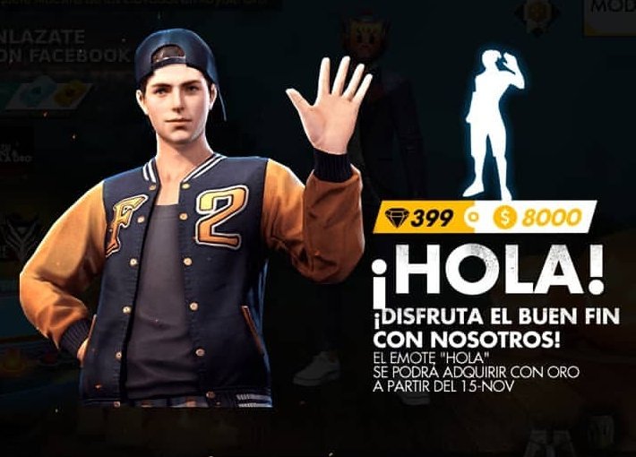 FreeFireboo's tweet photo. ¿Que Les Parece Esto? "EMOTE Hola" En La Tienda De Oro. #FreeFire #EmoteFF https://t.co/R6vIbxs3B4