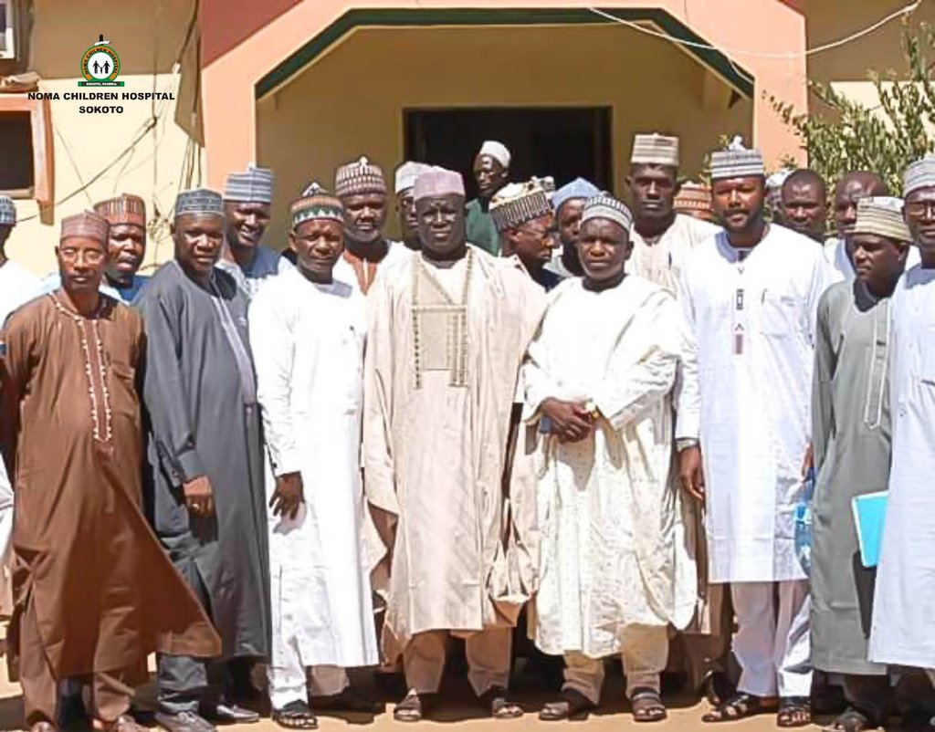 NOMAHOSPITALSOK's tweet photo. The Hon. Commissioner, Ministry of Health Sokoto State, Dr. Ali Inname, Permanent Secretary, Director Health Planning, Director Medical Services, Director Administration, all of the same ministry on an on-site assessment tour at Noma Children Hospital Sokoto. https://t.co/SpaJrXrunZ