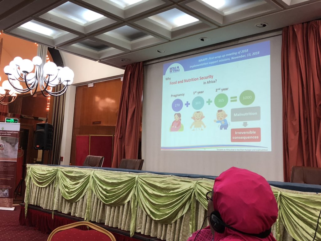 leumeni's tweet photo. #Happiningnow in #Niger:Kenjiro Ban, Chief officer of Initiative for Food and Nutrition Security in Africa (IFNA), presenting how IFNA could contribute in promoting nutrition good practices accross @WAAPP_PPAAO or #WAATP @CORAFNews countries. @WorldBank https://t.co/fjuQ3f6rWl