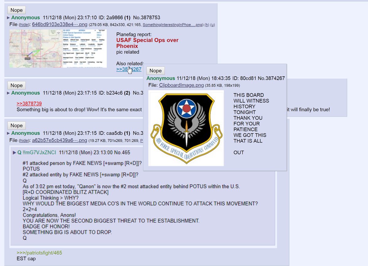 Anon posts: Spec Ops in AZ last night?  #QAnon  @realDonaldTrump