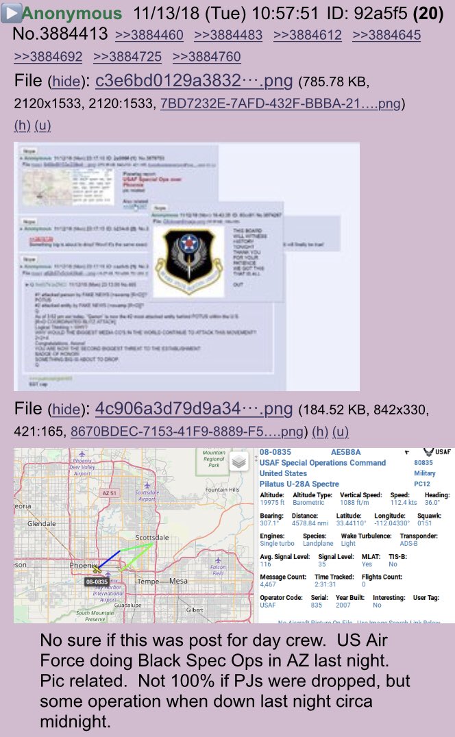 Anon posts: Spec Ops in AZ last night?  #QAnon  @realDonaldTrump