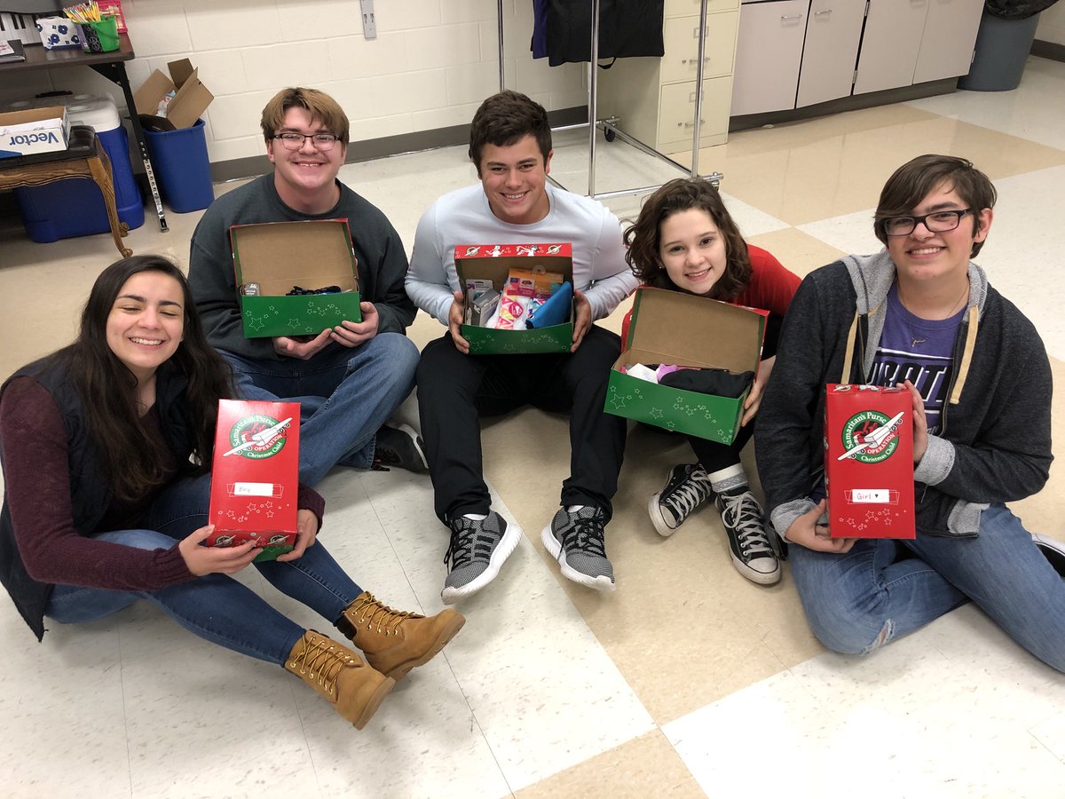 Operation Christmas Child was a success! Our students brought in musical instruments, personal care items, school supplies, and toys to kids in third world countries. Proud of these students.