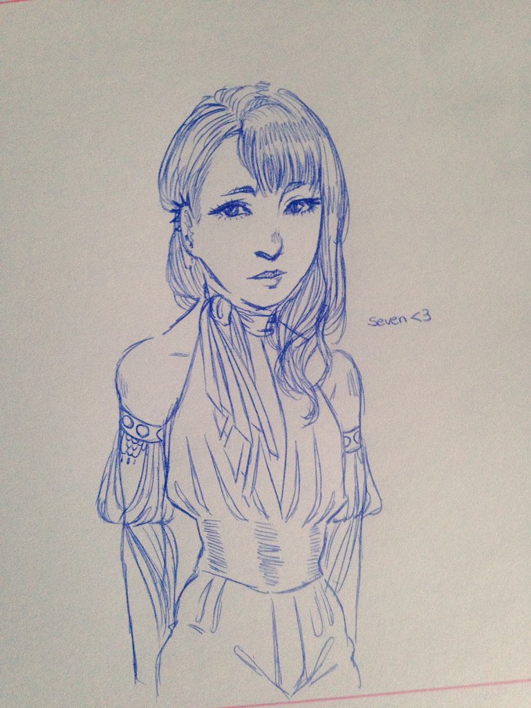 ChaanEmoji's tweet image. Yey I finally draw #OperativeSeven 💜💜💜 #TTEOTS @AeonDreamStudio I just thought it would be nice to see Seven in a dress. Seven is SO precious 💛💛💛