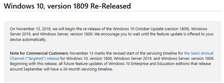ALumia_Italia's tweet image. Microsoft re-inizia il rilascio ufficiale di #Windows10October2018Update aggiornamentilumia.it/?p=26404