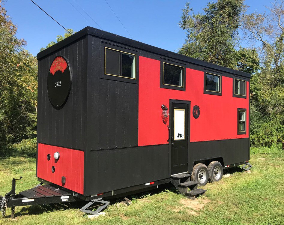 tinyhousetown's tweet photo. A Harry Potter themed tiny house, available for sale with over 100 collectible items inside! Check it out: https://t.co/LLkdri456U https://t.co/8j1CSdW56Q