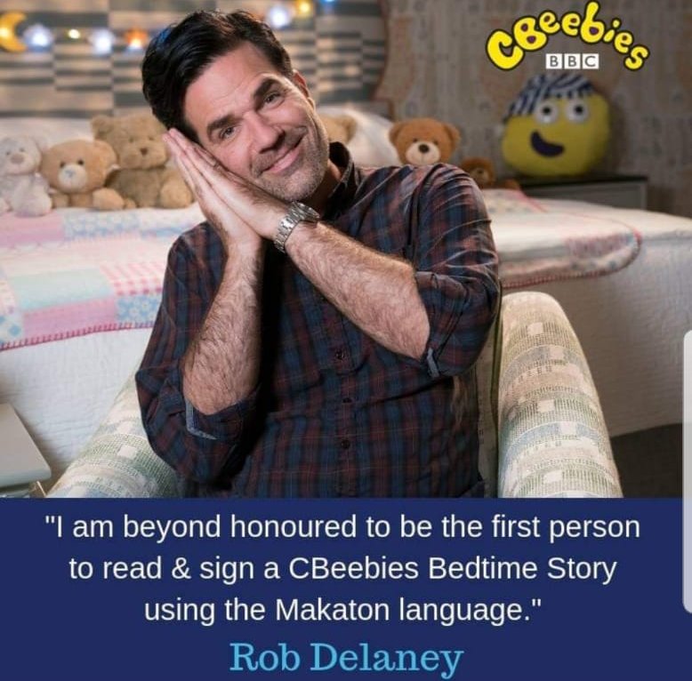 Rob Delaney will be reading and signing "Ten In a Bed" using Makaton on Friday 16th November at 6.50pm. See the Makaton website for further details and a free downloadable to use: Using Makaton with Ten in the Bed makaton.org/shop/shopping/… via <a href="/Makaton/">makaton</a>