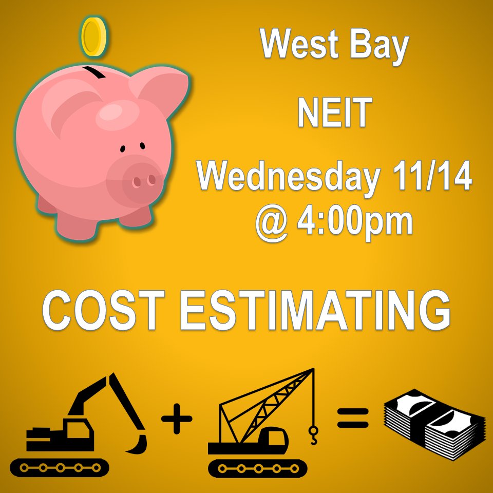 AcementorWBRI's tweet image. The West Bay group will meet tomorrow to learn about cost estimating! Let's talk $$$
#ACEmentorprogram #ACEmentor #ACEprogram #ACE #architecture #engineering #construction #cost #estimate #costestimate #STEM #education #rhodeisland #NEIT